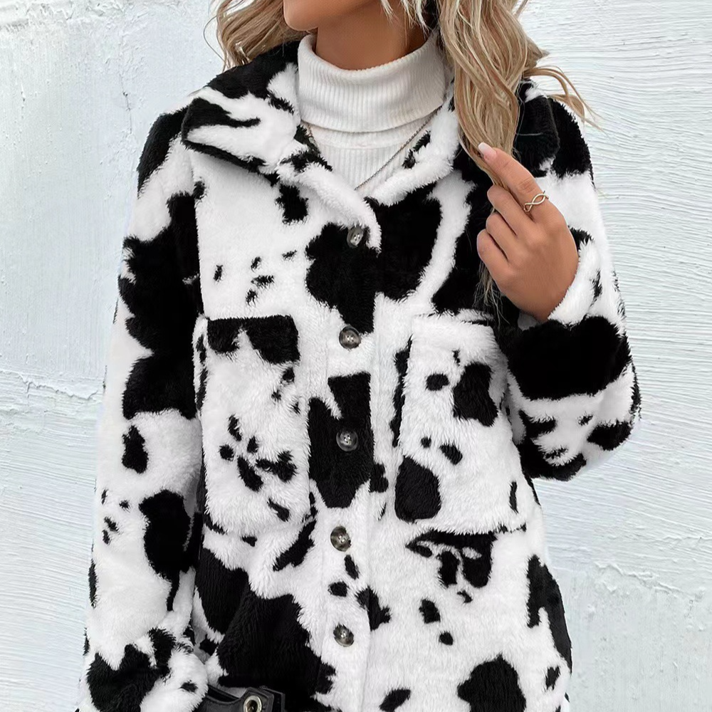 Rosgrove | Women - Plush Fleece Overshirt Coat - Relaxed Fit