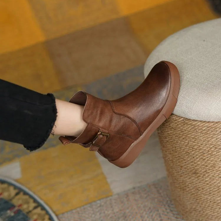 Rosgrove | Women - Mid-Ankle Boots - Side Buckle Design
