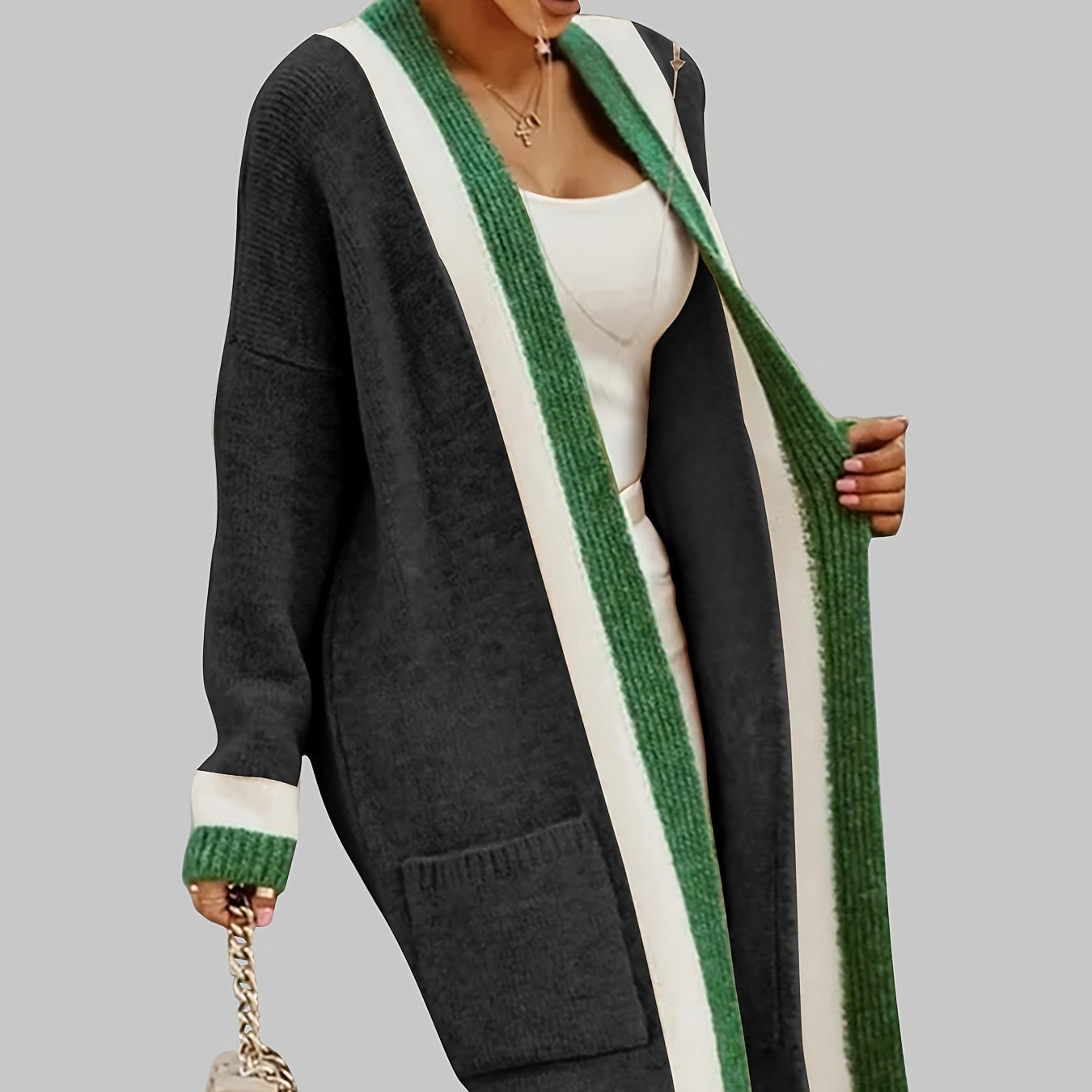 Rosgrove | Women - Long Cardigan - Vintage Knit Style