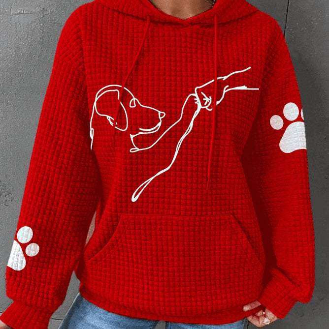 Rosgrove | Women - Cozy Hoodie - Cute Dog Print