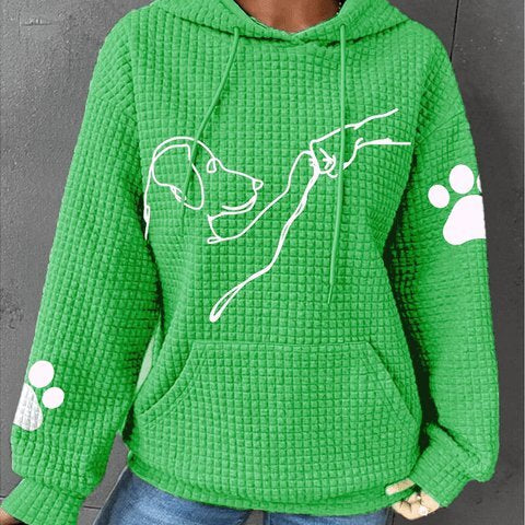 Rosgrove | Women - Cozy Hoodie - Cute Dog Print