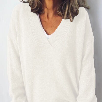 Rosgrove | Women - V-Neck Jumper – Oversized Fit