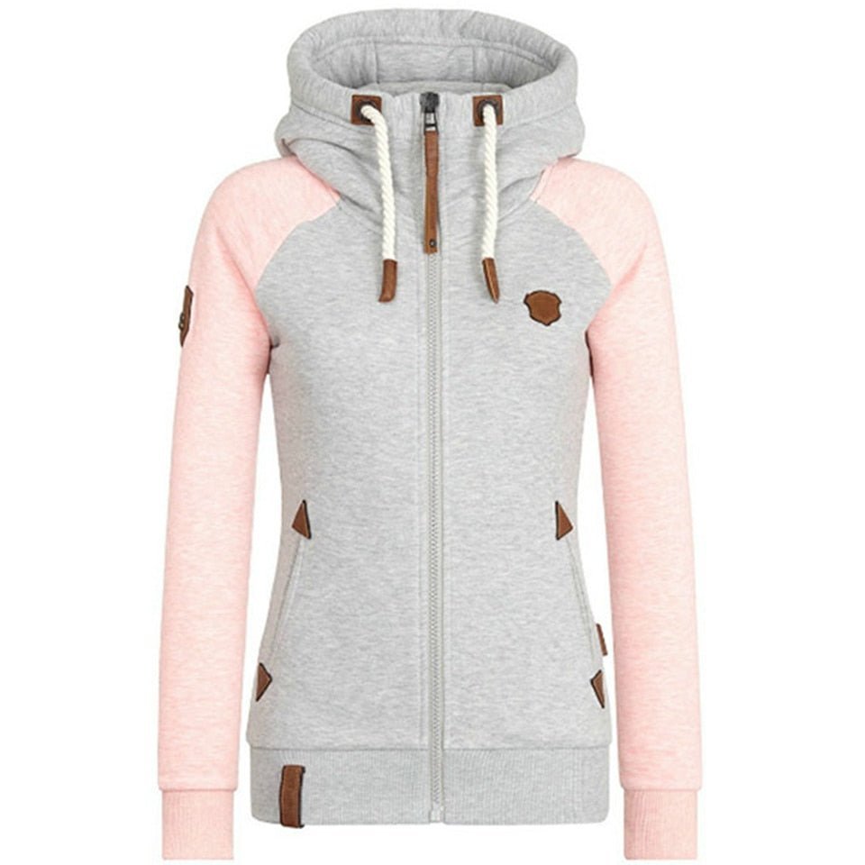 Rosgrove | Women - Zip-Up Knitted Hoodie - Long Sleeve