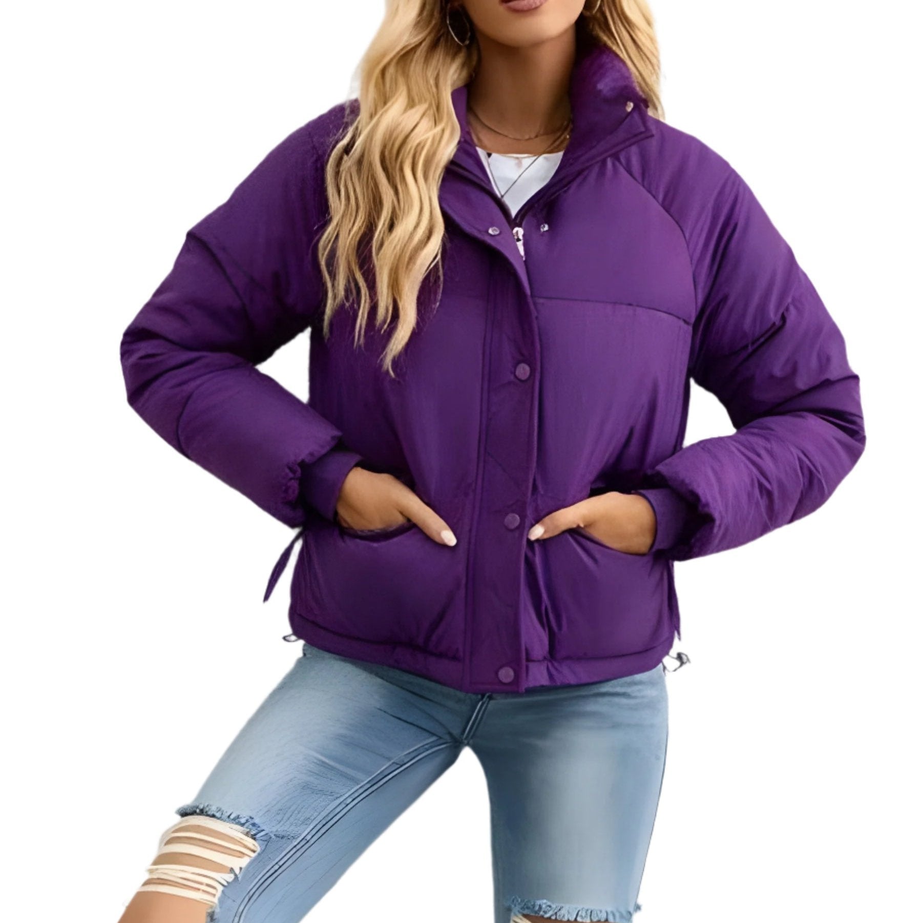 Rosgrove | Women - Puffer Jacket - Warm Zip High Collar