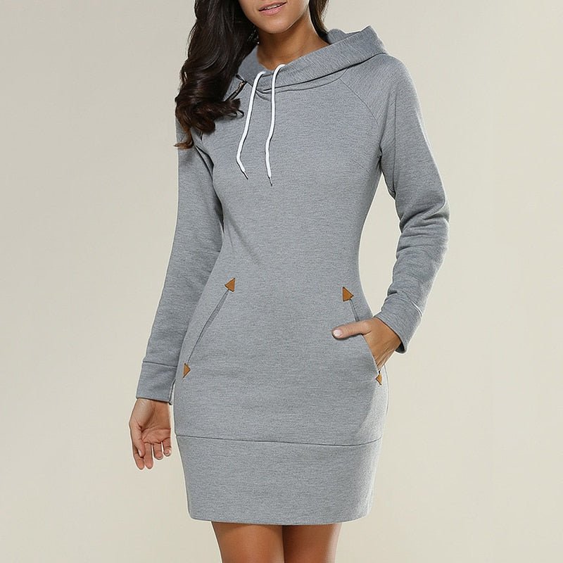 Rosgrove | Women - Jumper Dress - Cozy Hood & Pockets