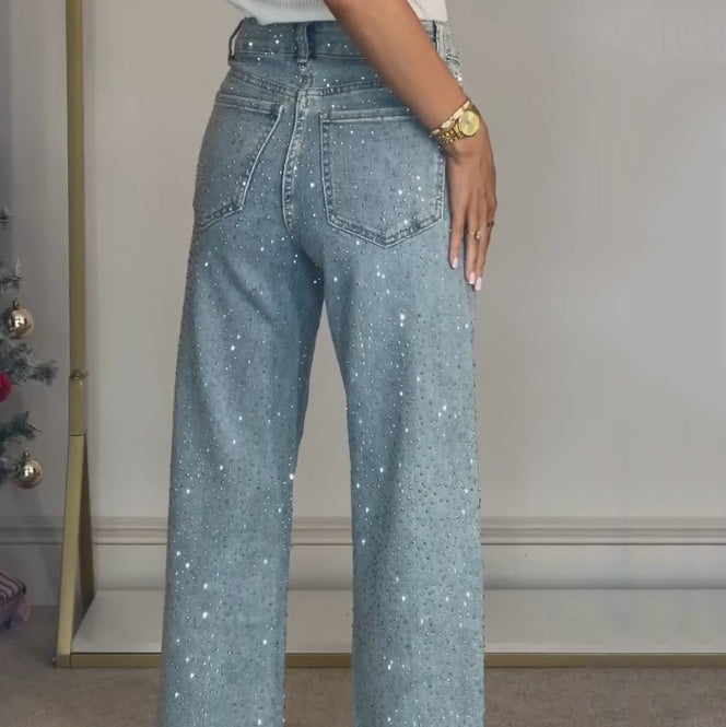 Rosgrove | Women - Glittery Jeans - Trendy Fit