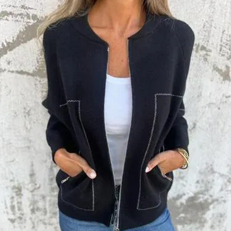 Rosgrove | Women - Stylish Zipper Jacket - Comfortable Fabric