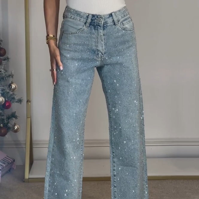 Rosgrove | Women - Glittery Jeans - Trendy Fit