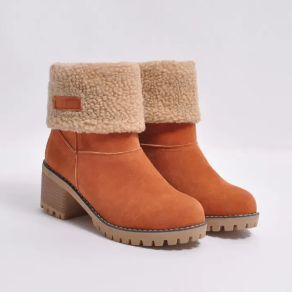 Rosgrove | Women - Chunky Heel Ankle Boots - Shearling Lined