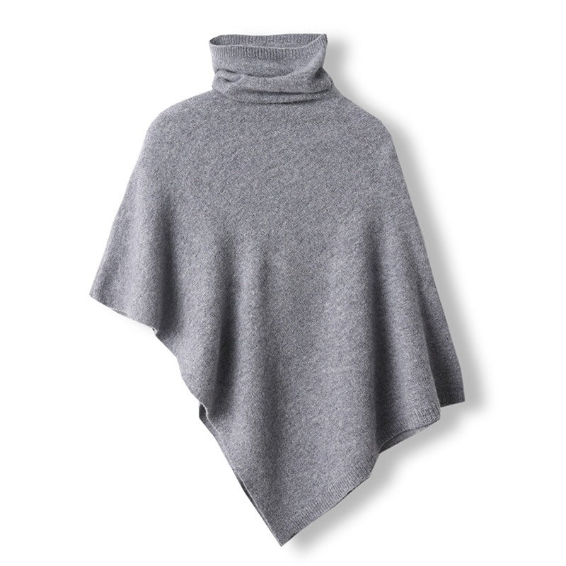 Rosgrove | Women - Poncho Top - Wool Blend - Cowl Neck