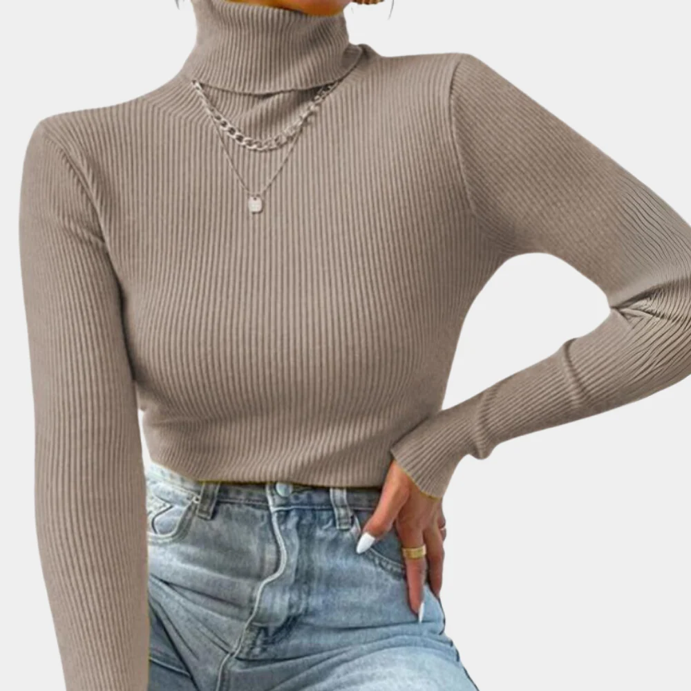 Rosgrove | Women - Ribbed Jumper - Turtleneck Style