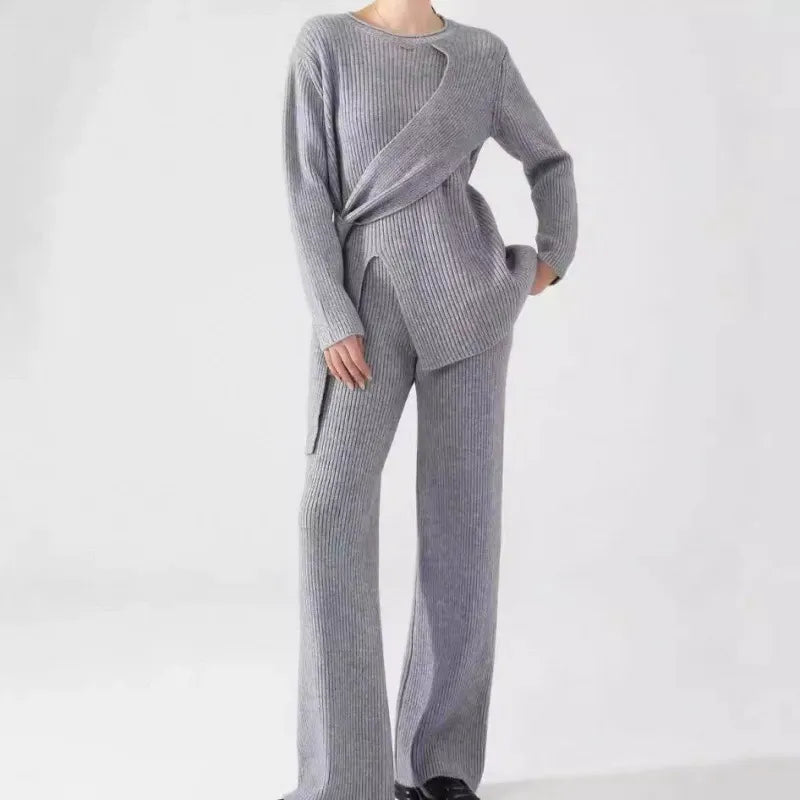 Rosgrove | Women - Knit Two-Piece Set - Soft Jumper & Trousers
