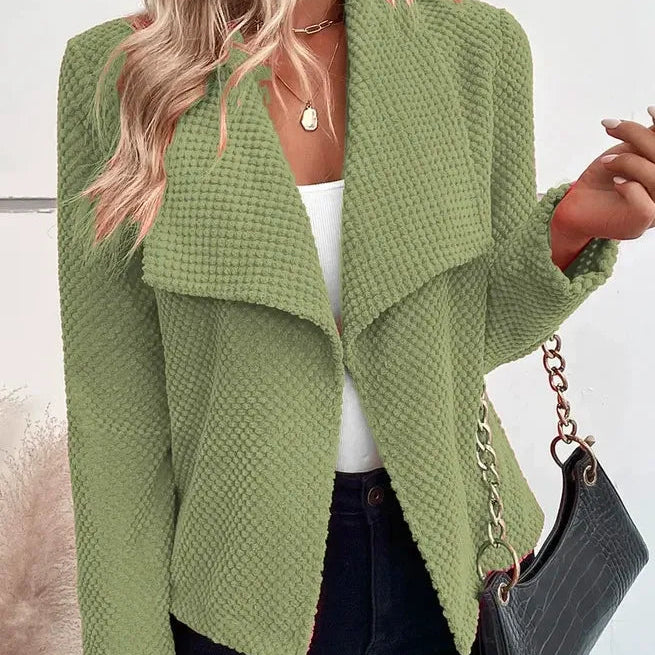Rosgrove | Women - Textured Knit Blazer Jacket - Relaxed Fit
