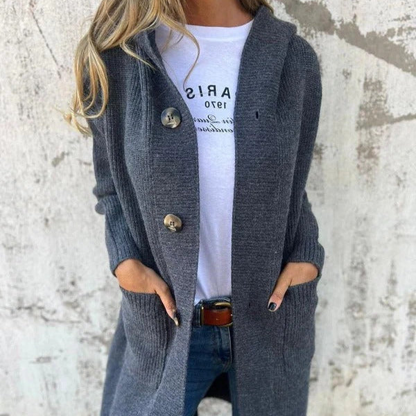 Rosgrove | Women - Wool Knit Long Cardigan – Relaxed Fit