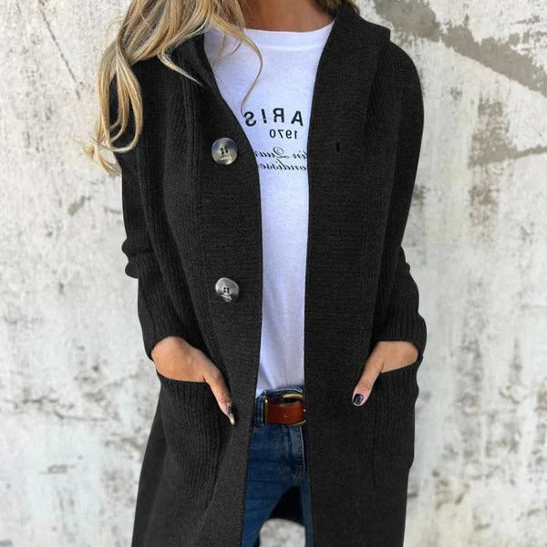 Rosgrove | Women - Wool Knit Long Cardigan – Relaxed Fit