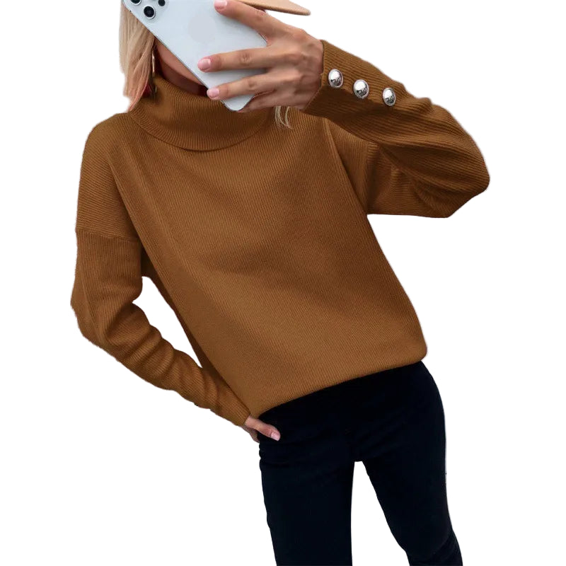 Rosgrove | Women - Ribbed Turtleneck Pullover - Oversized