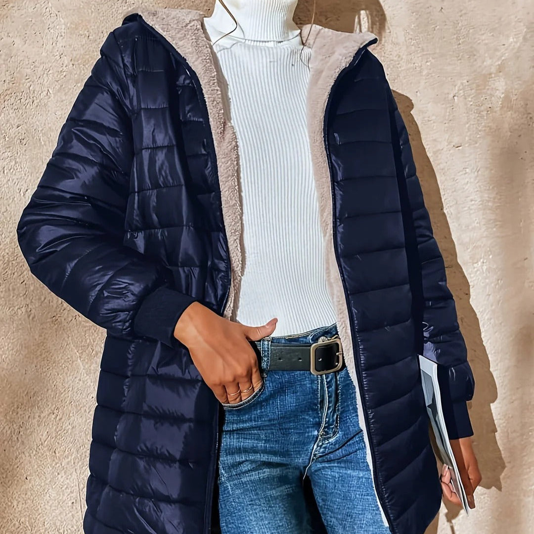 Rosgrove | Women - Quilted Longline Jacket – Relaxed Fit