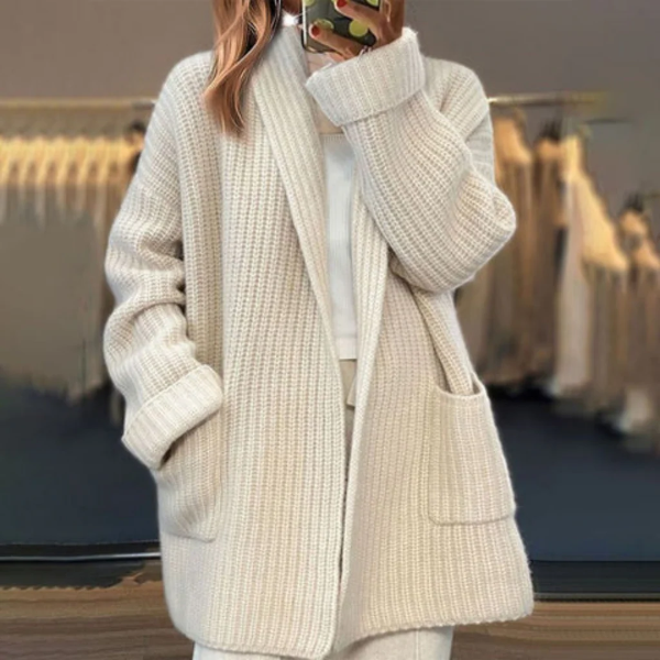 Rosgrove | Women - Oversized Fit Knit Cardigan - Wool Blend