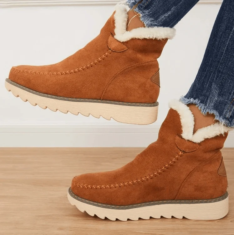 Rosgrove | Women - Faux Fur Lined Snow Boots - Suede Look