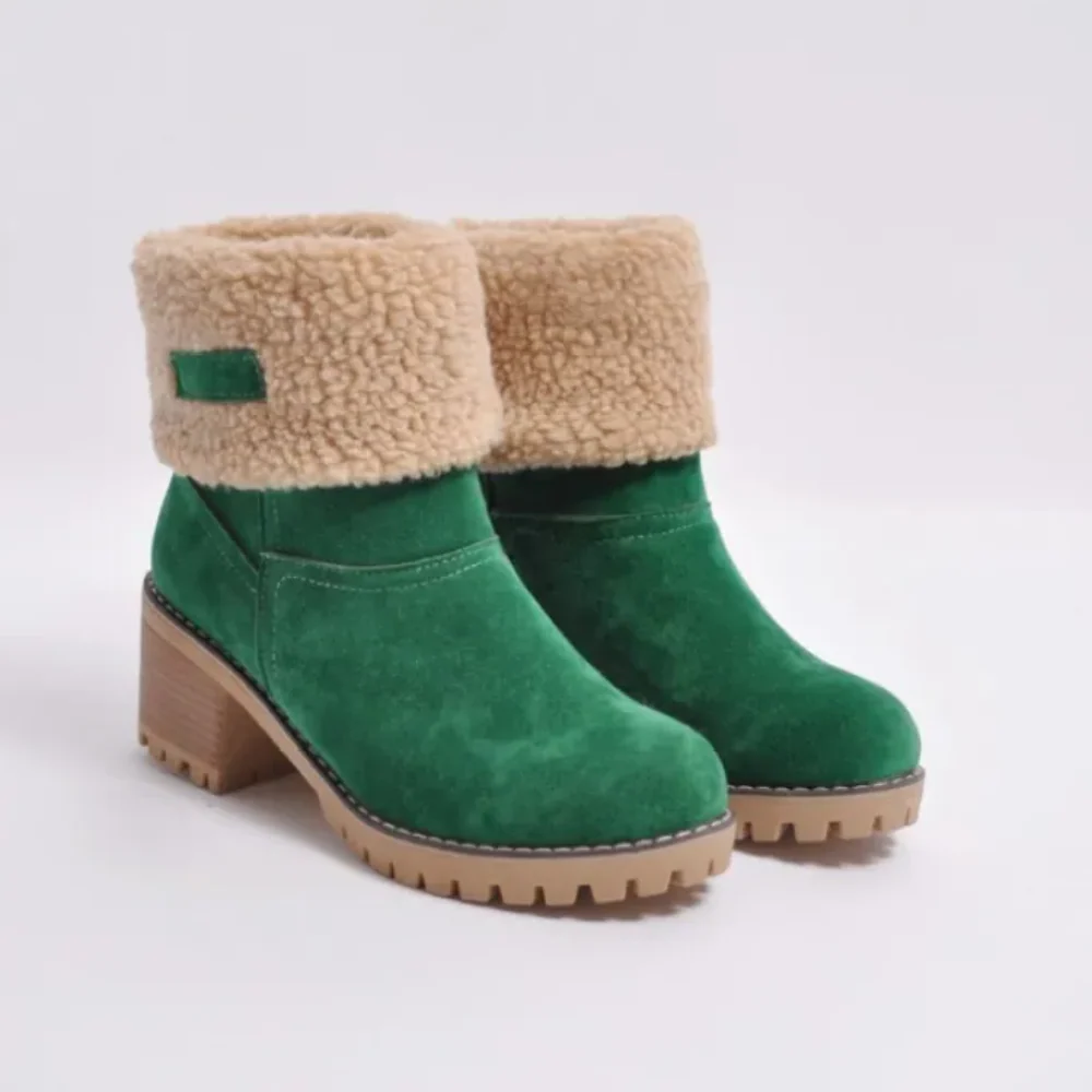Rosgrove | Women - Chunky Heel Ankle Boots - Shearling Lined