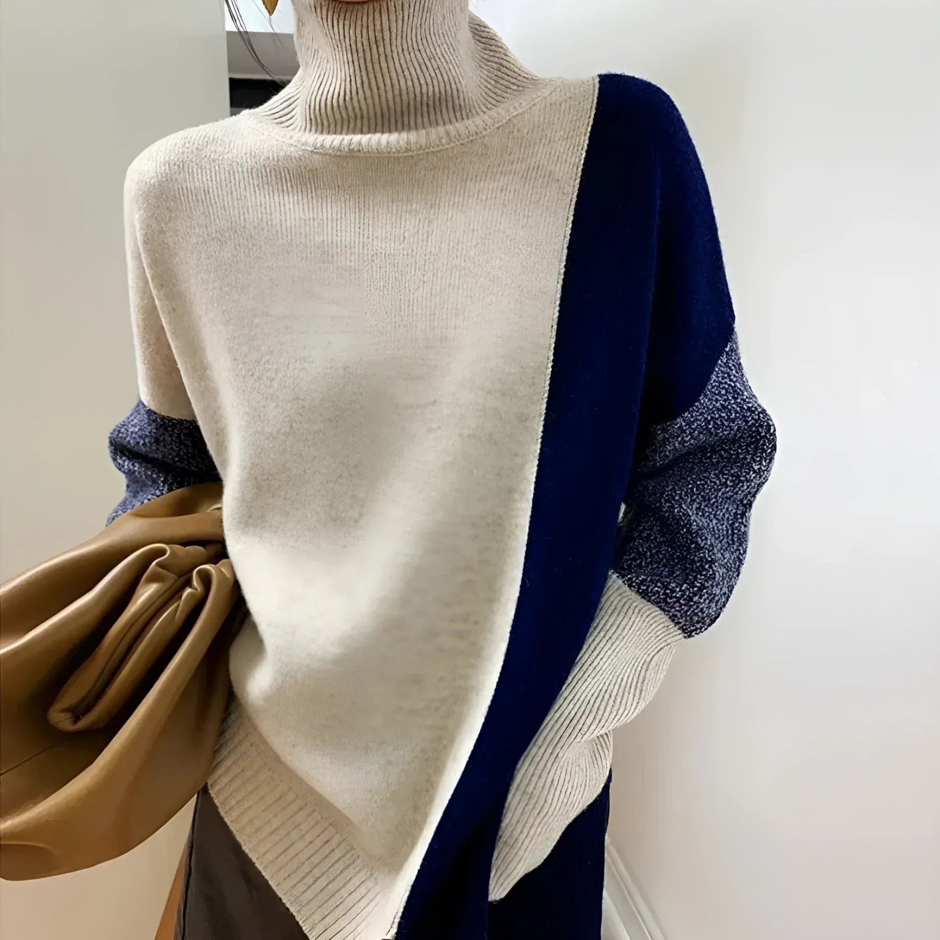 Rosgrove | Women - Relaxed Fit Turtleneck Sweatshirt – Wool Blend