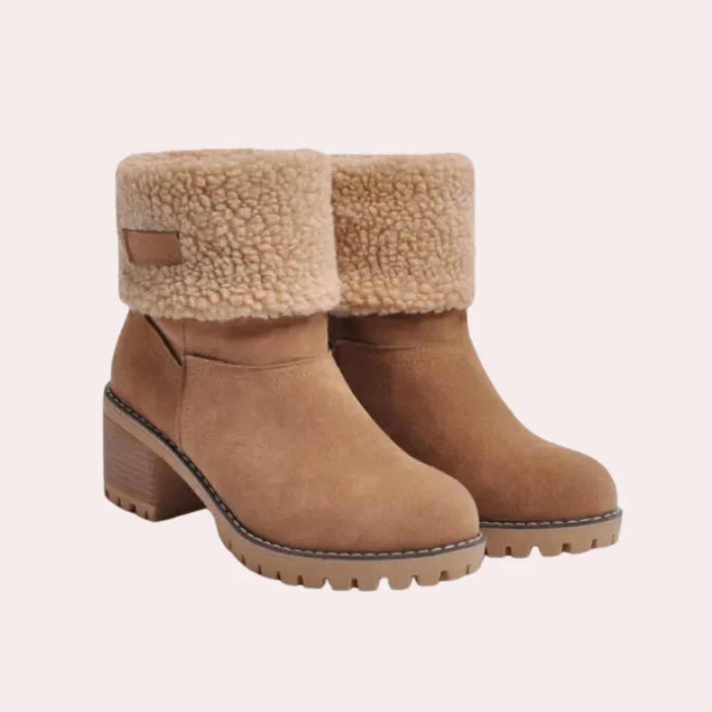 Rosgrove | Women - Chunky Heel Ankle Boots - Shearling Lined