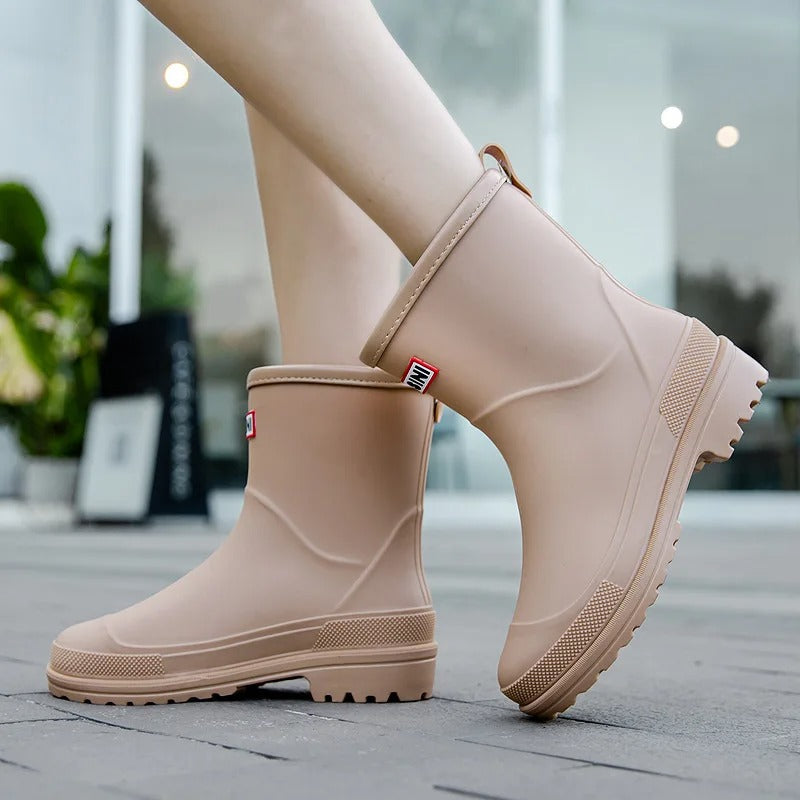 Rosgrove | Women - Mid-Calf Waterproof Rain Boots - Non-Slip Sole