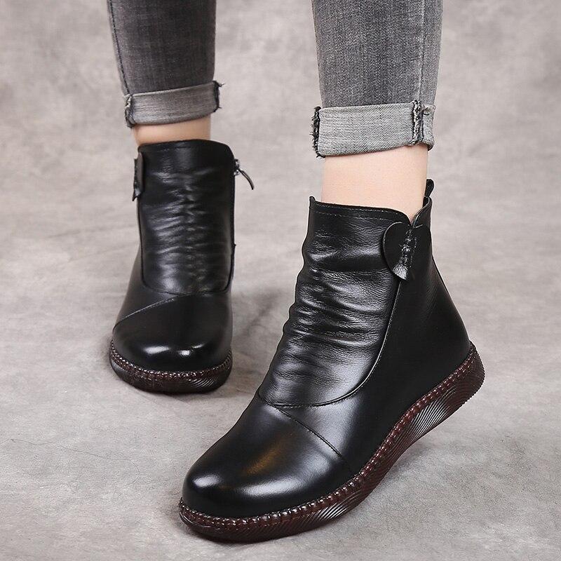 Rosgrove | Women - Faux Leather Ankle Boots - Ruched Front
