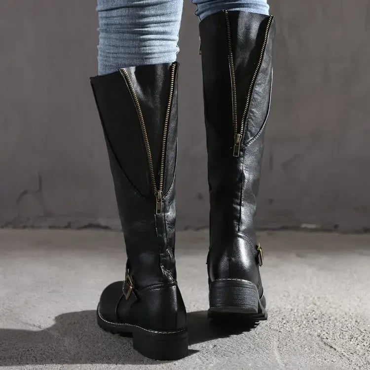 Rosgrove | Women - Classic Knee-High Boots - Buckle Detail
