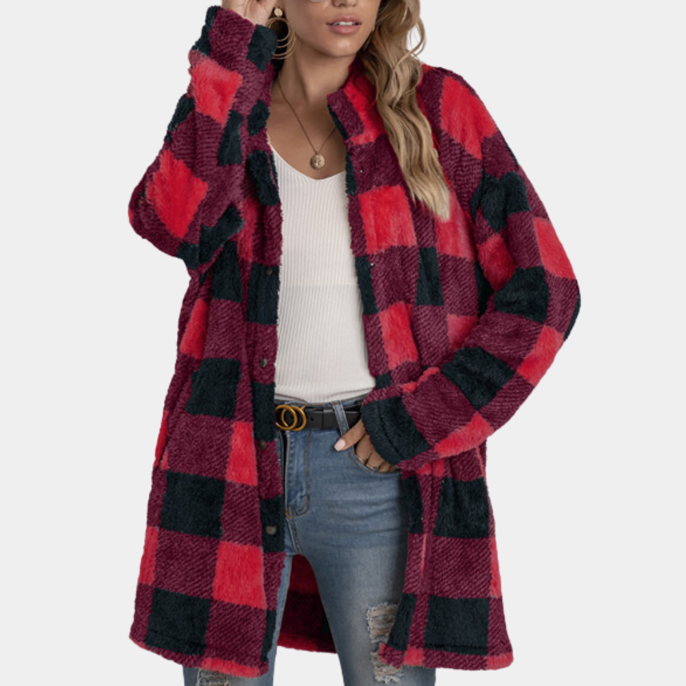 Rosgrove | Women - Elegant Check Coat - Winter Style