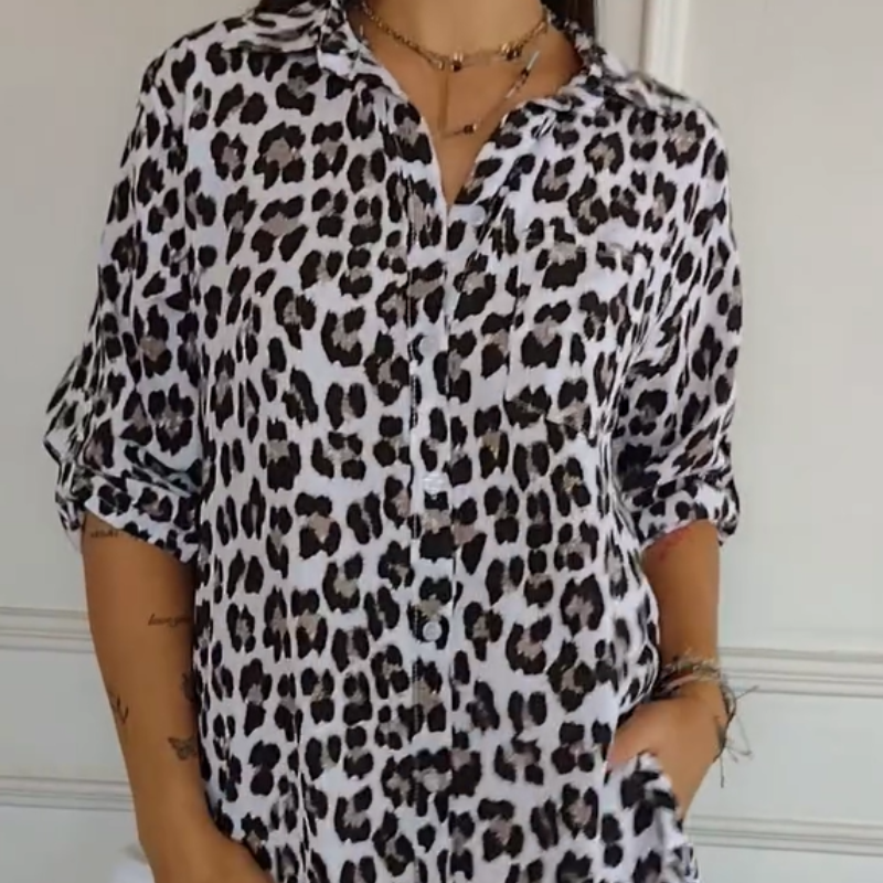 Rosgrove | Women - Blouse - Leopard Print - Trendy Look