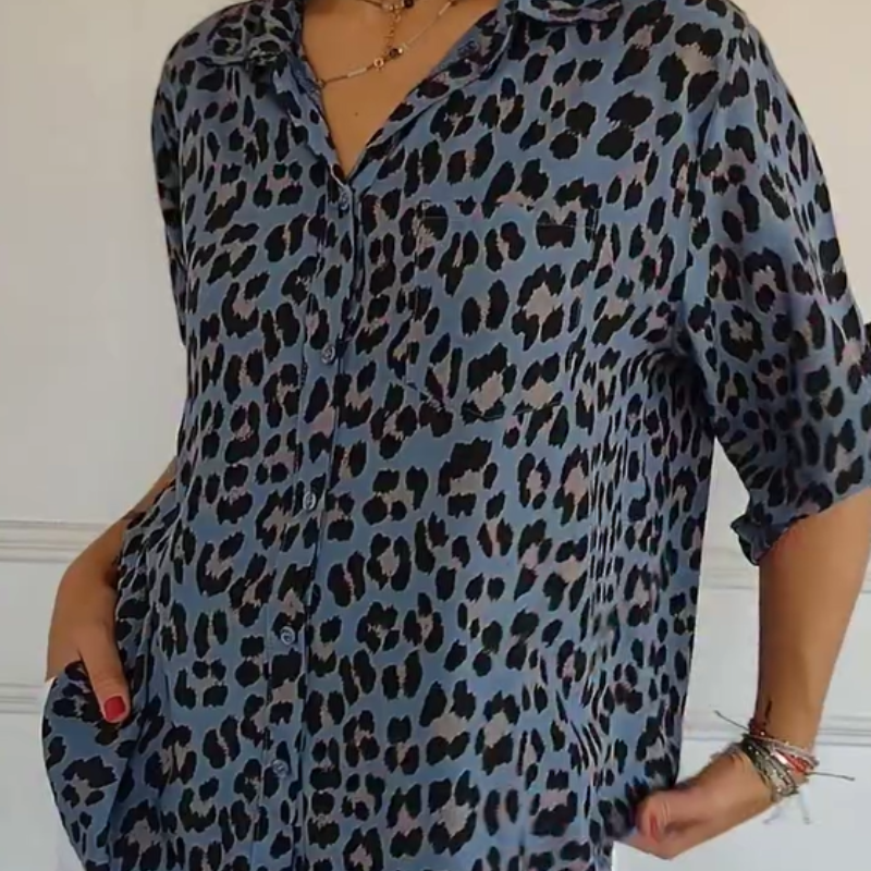 Rosgrove | Women - Blouse - Leopard Print - Trendy Look