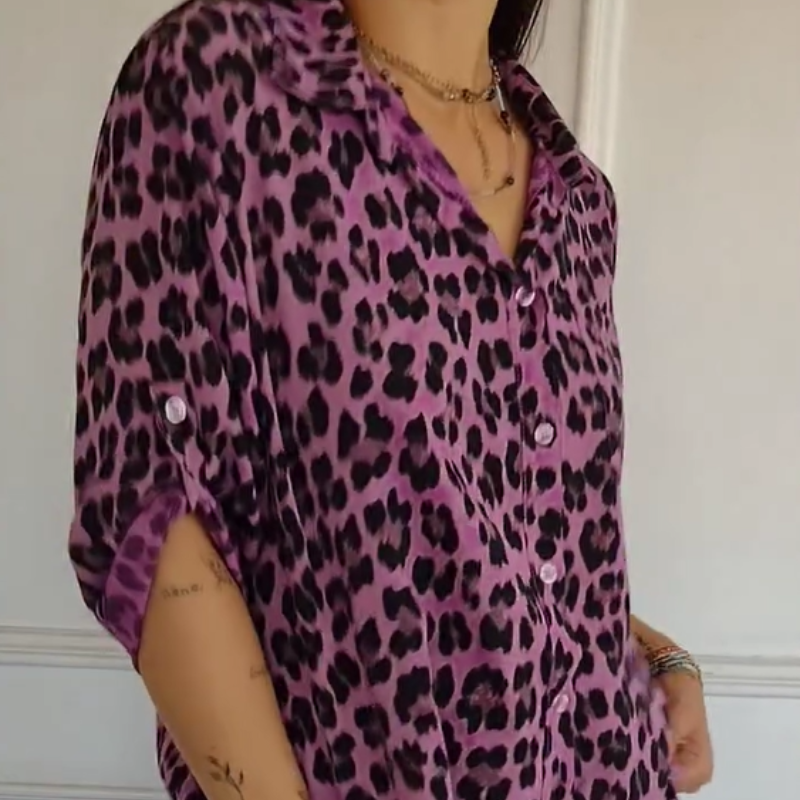 Rosgrove | Women - Blouse - Leopard Print - Trendy Look