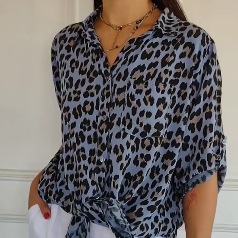 Rosgrove | Women - Blouse - Leopard Print - Trendy Look