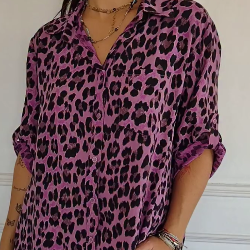Rosgrove | Women - Blouse - Leopard Print - Trendy Look