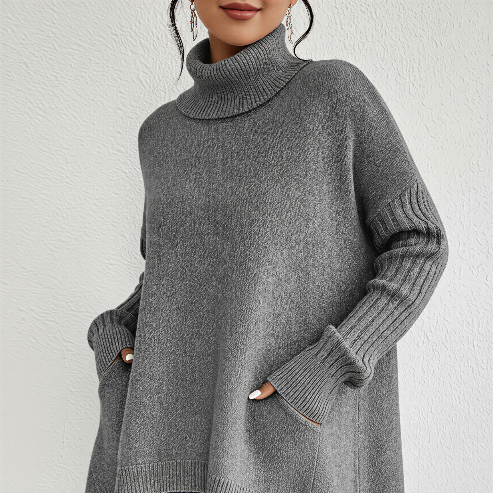 Rosgrove | Women - Turtleneck Jumper – Oversized Fit