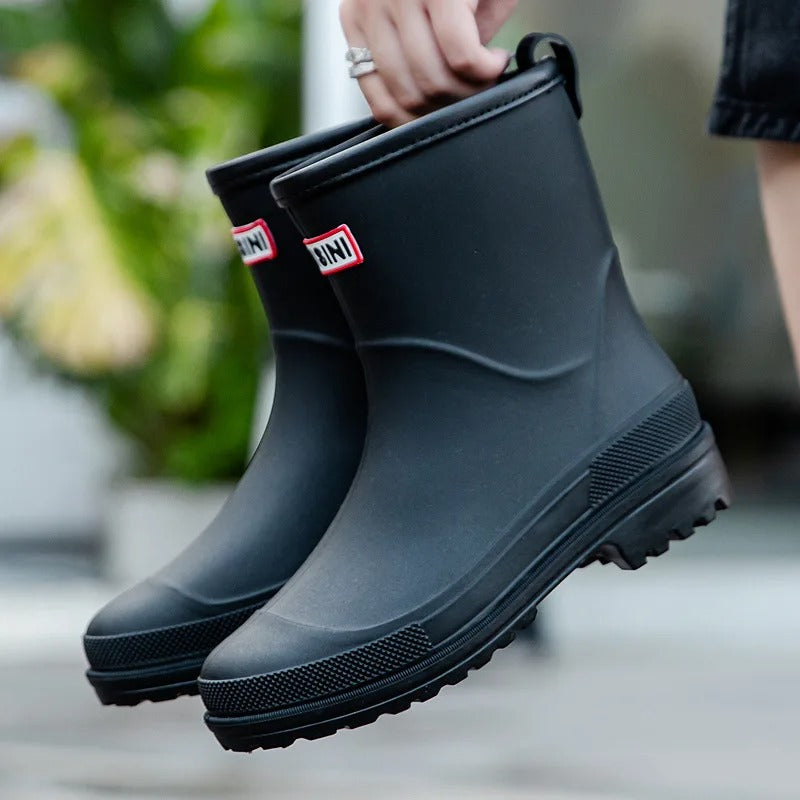 Rosgrove | Women - Mid-Calf Waterproof Rain Boots - Non-Slip Sole