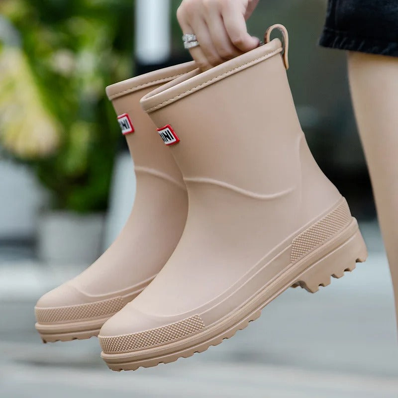 Rosgrove | Women - Mid-Calf Waterproof Rain Boots - Non-Slip Sole
