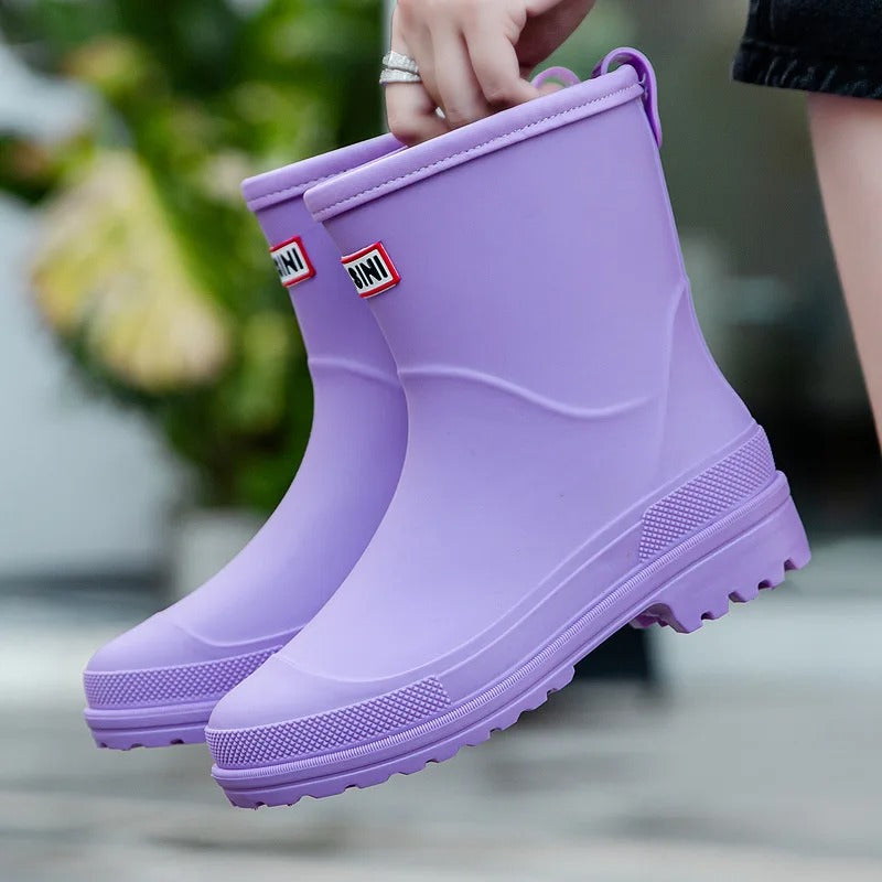 Rosgrove | Women - Mid-Calf Waterproof Rain Boots - Non-Slip Sole