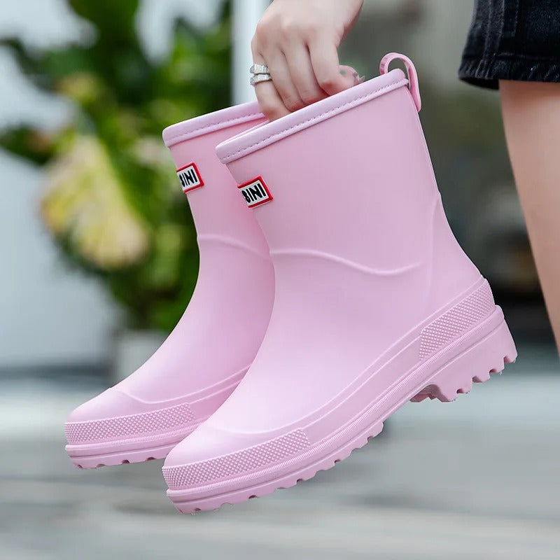 Rosgrove | Women - Mid-Calf Waterproof Rain Boots - Non-Slip Sole