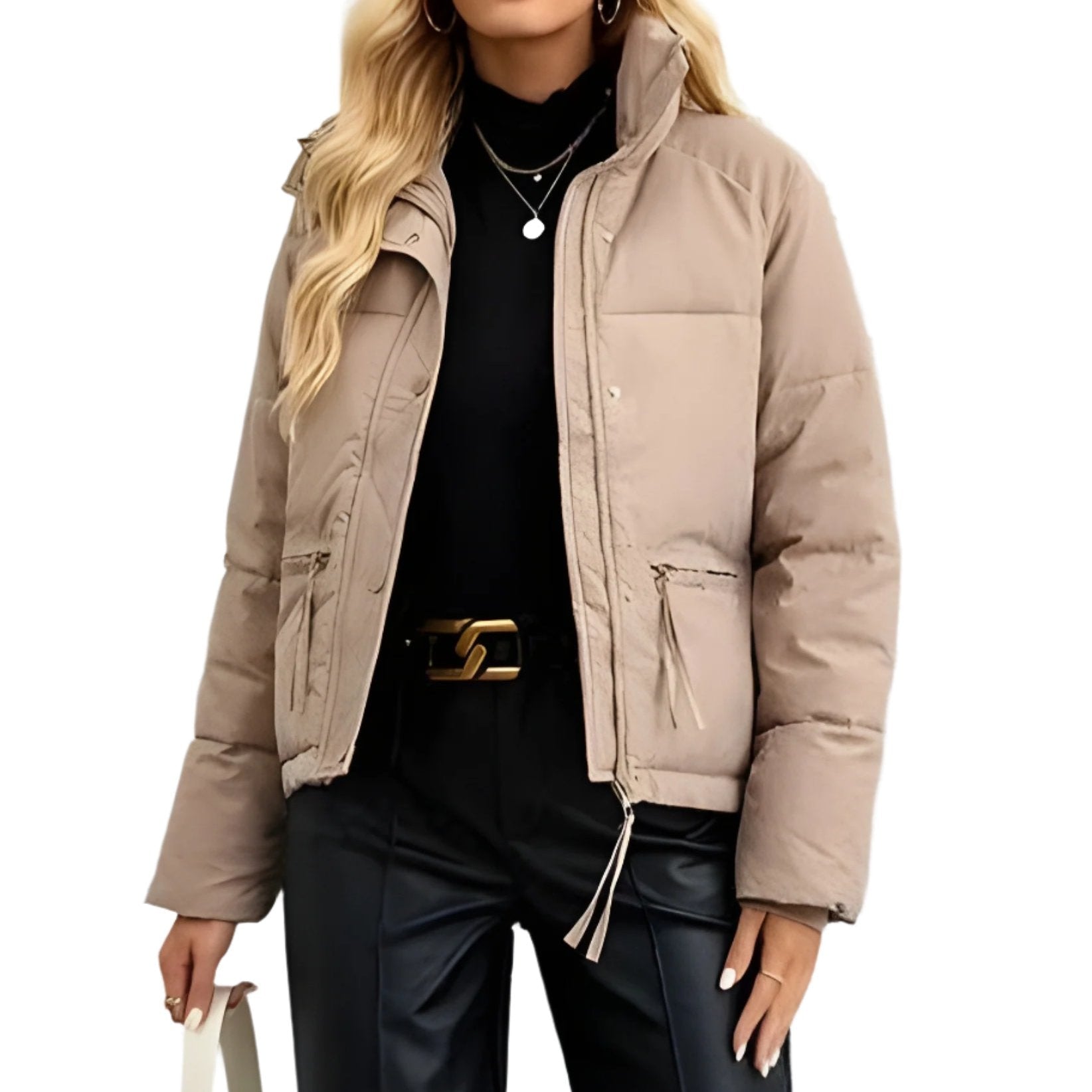 Rosgrove | Women - Puffer Jacket - Warm Zip High Collar