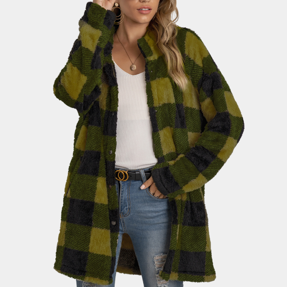 Rosgrove | Women - Elegant Check Coat - Winter Style