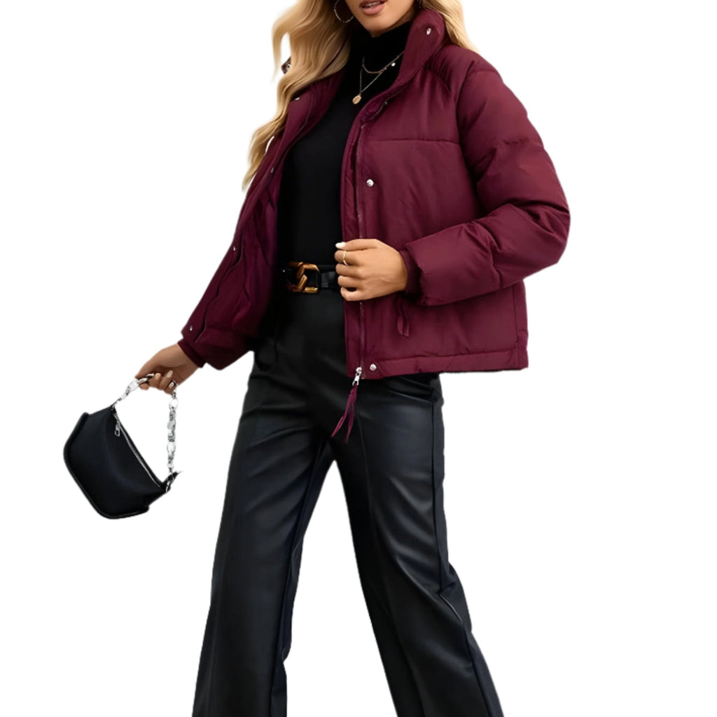 Rosgrove | Women - Puffer Jacket - Warm Zip High Collar